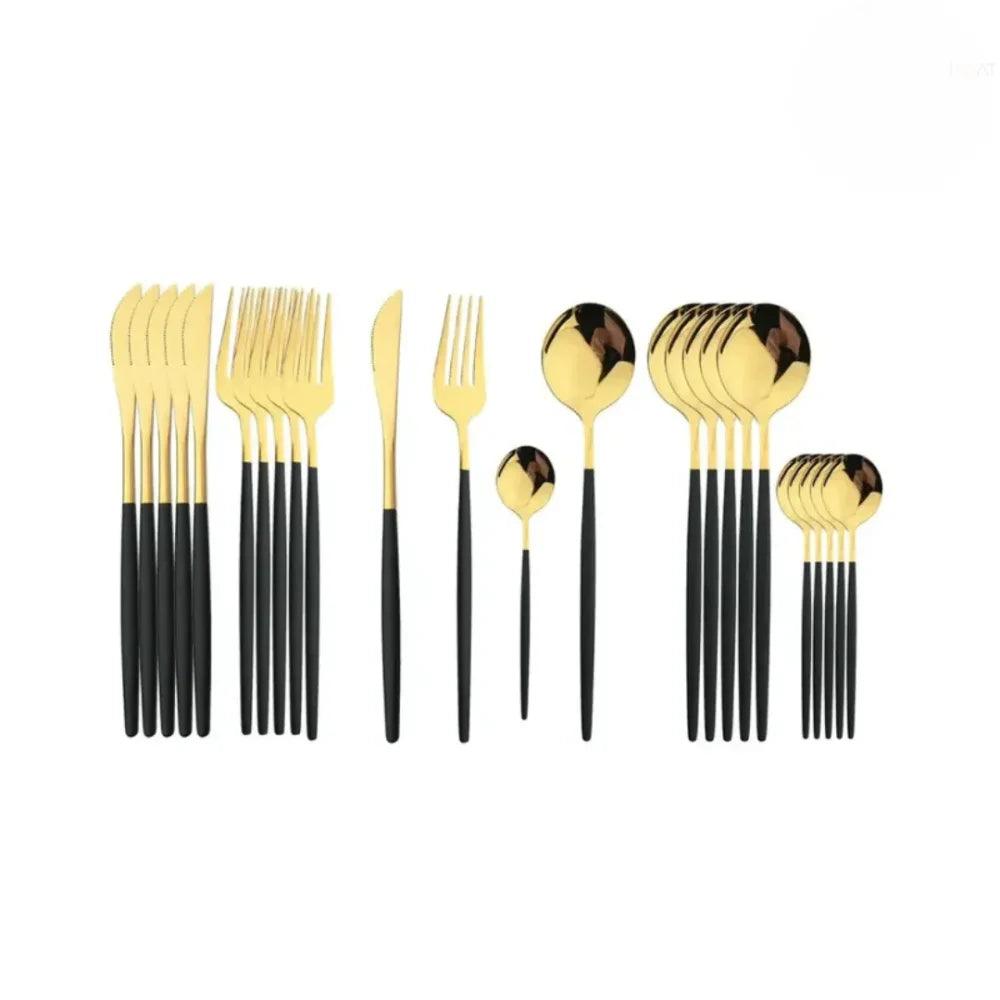 Luxy 24-Piece Gold Cutlery Set - Orvella™