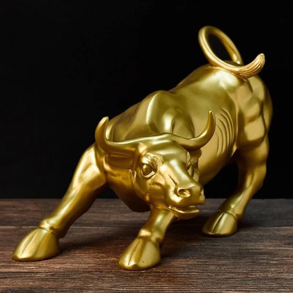 Golden Wall Street Bull Sculpture - Orvella™