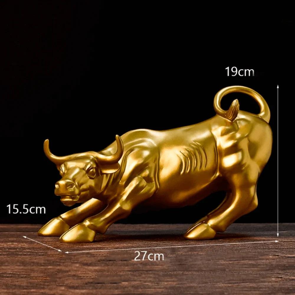 Golden Wall Street Bull Sculpture - Orvella™