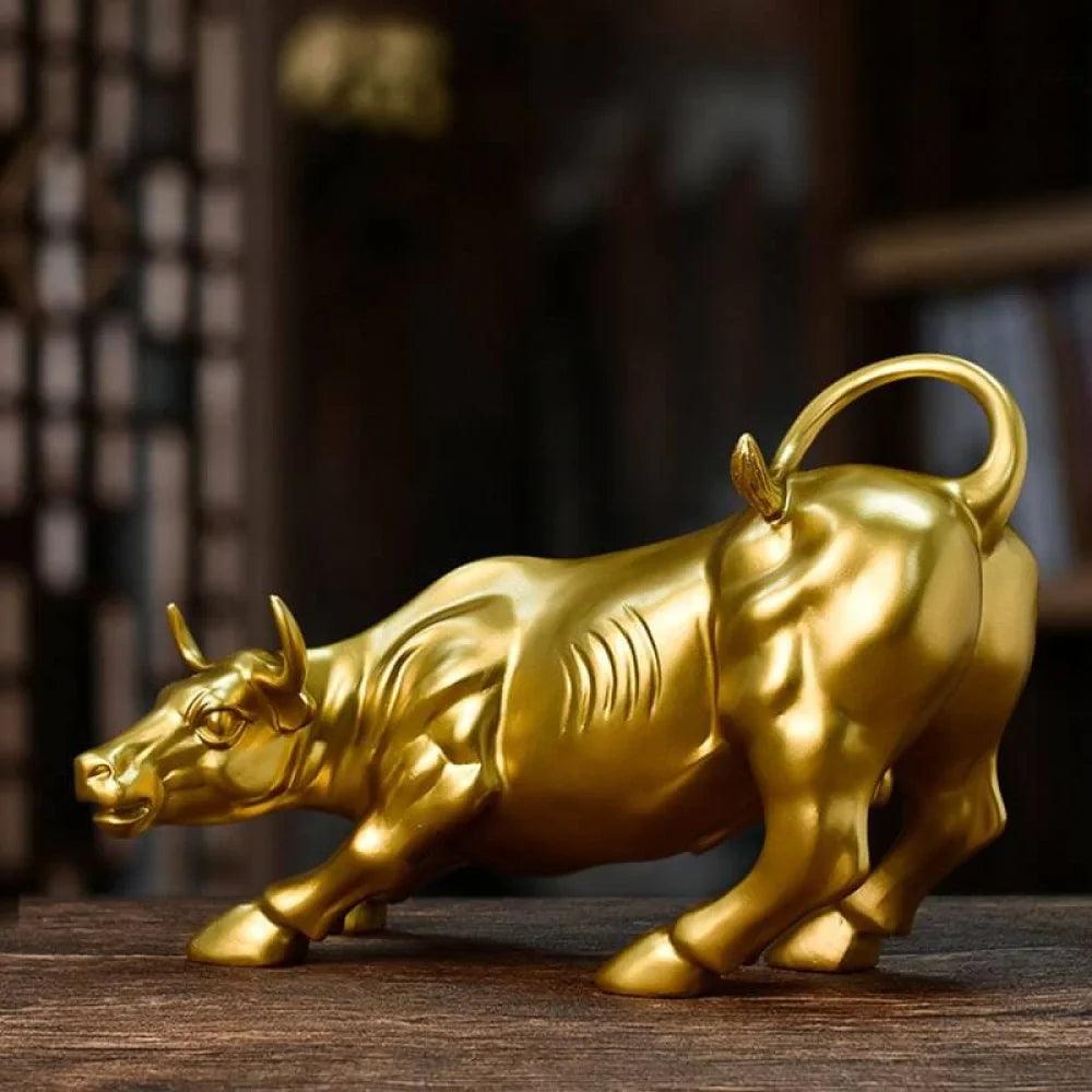 Golden Wall Street Bull Sculpture - Orvella™