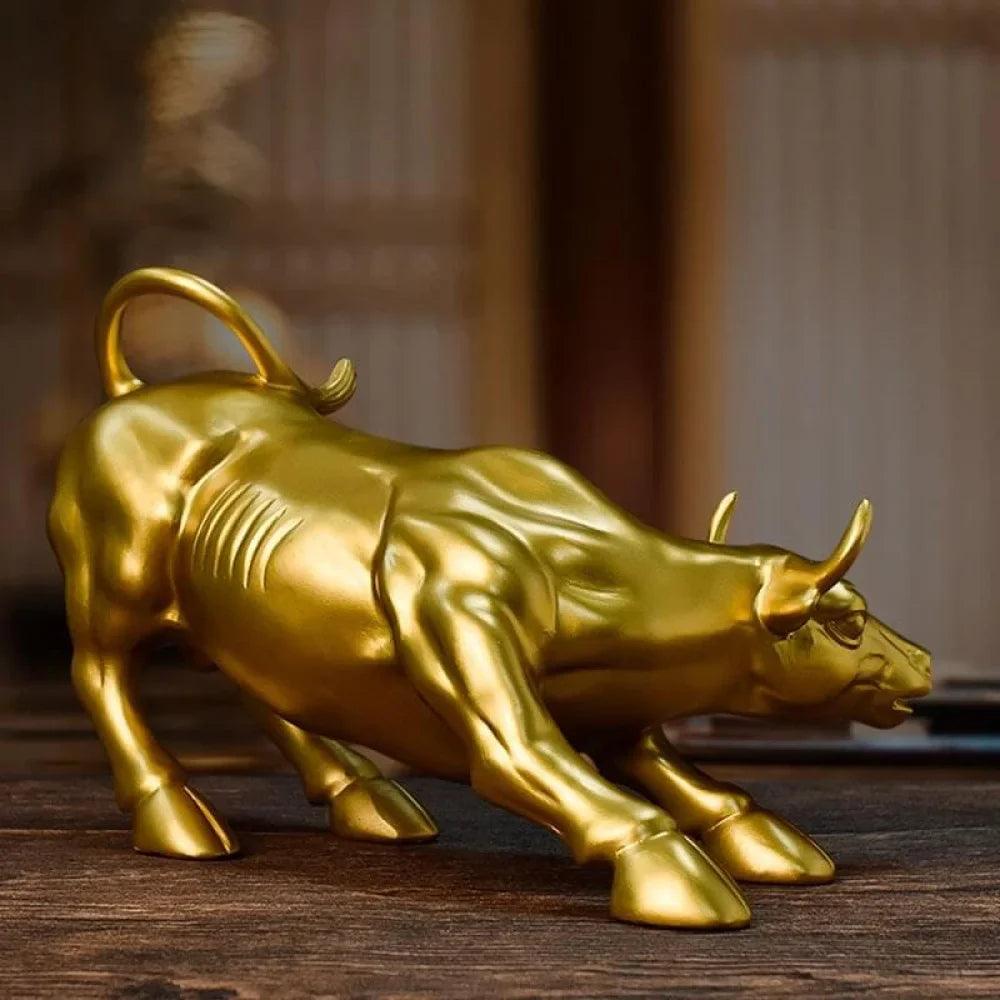 Golden Wall Street Bull Sculpture - Orvella™