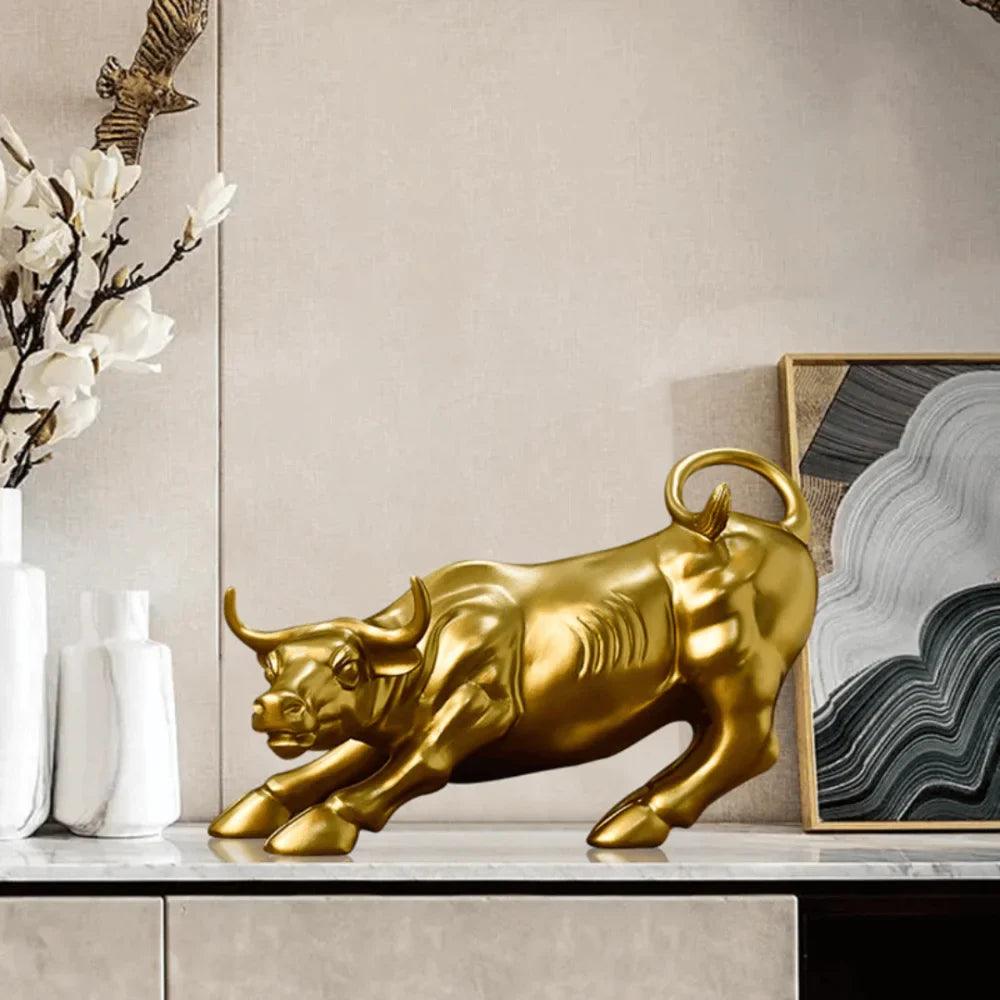 Golden Wall Street Bull Sculpture - Orvella™